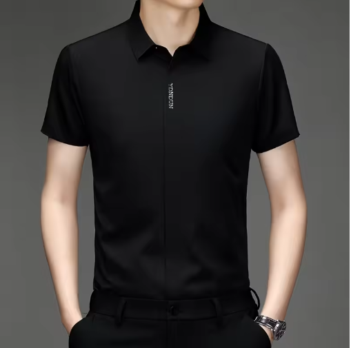 Men’s Business Casual Short Sleeve Shirt – Wrinkle-Free & Comfortable