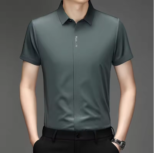 Men’s Business Casual Short Sleeve Shirt – Wrinkle-Free & Comfortable