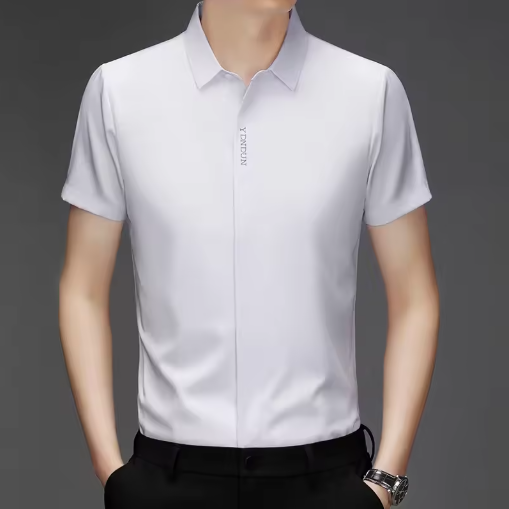 Men’s Business Casual Short Sleeve Shirt – Wrinkle-Free & Comfortable