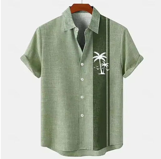 African Tribal-Inspired 3D Cotton & Linen Short-Sleeved Shirt – Modern, Breathable & Best-Selling Summer/Autumn Style
