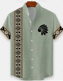 New Men's 3D Casual Street Style Short Sleeve Shirt – Comfortable Cotton & Linen Hawaiian Top for Summer
