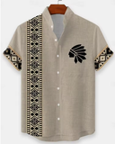 New Men's 3D Casual Street Style Short Sleeve Shirt – Comfortable Cotton & Linen Hawaiian Top for Summer
