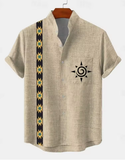 New Men's 3D Casual Street Style Short Sleeve Shirt – Comfortable Cotton & Linen Hawaiian Top for Summer
