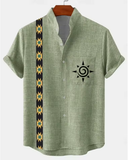 New Men's 3D Casual Street Style Short Sleeve Shirt – Comfortable Cotton & Linen Hawaiian Top for Summer
