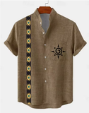New Men's 3D Casual Street Style Short Sleeve Shirt – Comfortable Cotton & Linen Hawaiian Top for Summer