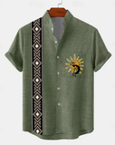 New Men's 3D Casual Street Style Short Sleeve Shirt – Comfortable Cotton & Linen Hawaiian Top for Summer