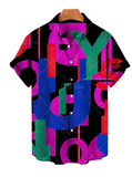 Men’s 3D Graffiti Oil Painting Shirt – Streetwear Hawaiian Casual Lapel Top (Plus Size Available)