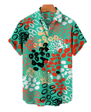 Men’s 3D Graffiti Oil Painting Shirt – Streetwear Hawaiian Casual Lapel Top (Plus Size Available)
