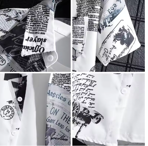 Men’s Printed Short Sleeve Shirt – Lightweight Beach & Leisure Essential