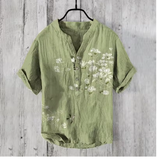 Elegant Men's Summer 3D Printed V-Neck Shirt – Short Sleeve, Comfortable Holiday Fashion, S-5XL
