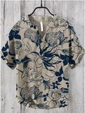 Men's Summer Bamboo Linen Henley Shirt – Casual, Loose Fit, S-5XL
