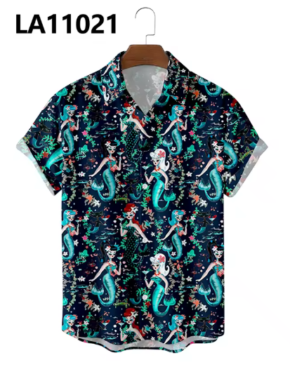 Men's Creative Panda Print Hawaiian Shirt – Retro Harajuku Streetwear Summer Beach Style