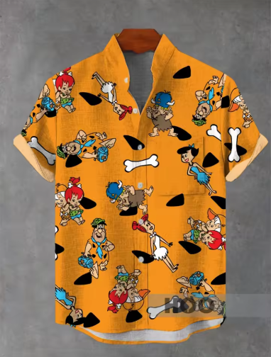 New Men's Oversized Short-Sleeve Shirt with Ukiyo-e Print – Stylish Summer Wear