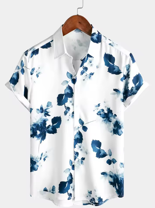 Men's Oversized Ukiyo-e Shirt – Elegant Summer Streetwear
