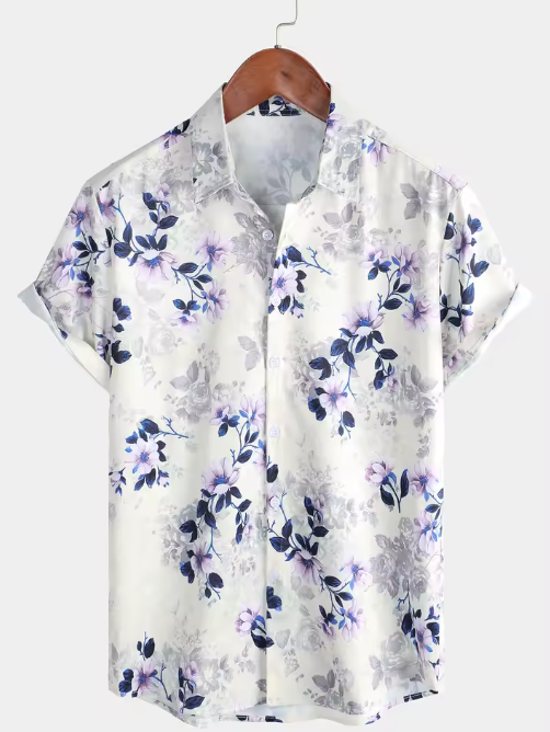Men's Oversized Ukiyo-e Shirt – Elegant Summer Streetwear
