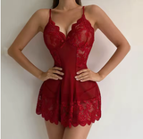 Sexy Lace G-String Nightgown Set – Ultra-Thin Sheer Summer Lingerie for Women