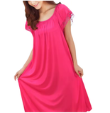 Elegant Women's Lace Patchwork Nightgown – Long, Comfortable Sleepwear