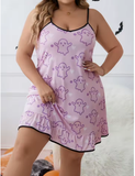 Cute Ghost Print Pajama Dress – Fun, Flirty & Comfy
