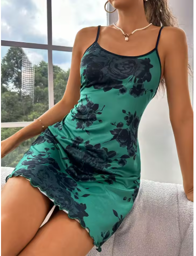 Elegant Halter Nightdress – Soft, Stylish & Feminine