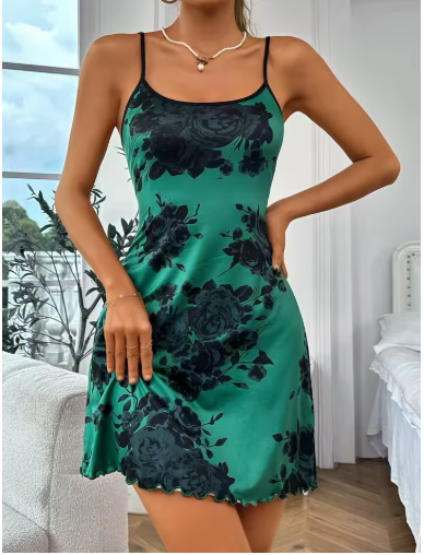 Elegant Halter Nightdress – Soft, Stylish & Feminine