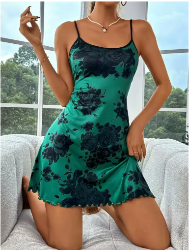 Elegant Halter Nightdress – Soft, Stylish & Feminine