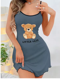 Cute Little Bear Cami Nightdress – Playful & Comfy Loungewear