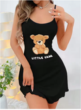 Cute Little Bear Cami Nightdress – Playful & Comfy Loungewear