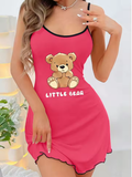 Cute Little Bear Cami Nightdress – Playful & Comfy Loungewear