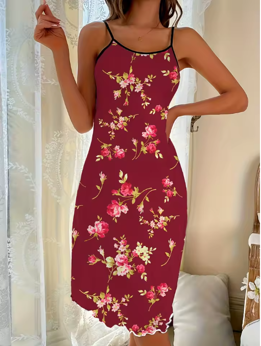 Romantic Floral Halter Dress – Cute, Casual & Perfect for All Seasons