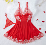 Sheer Elegance – Sexy Lace Lingerie Set with Ruffle Details