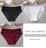 3PCS Luxury Floral Lace Embroidered Panties – Sexy, Breathable & Elegant Women's Underwear