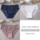 3PCS Luxury Floral Lace Embroidered Panties – Sexy, Breathable & Elegant Women's Underwear