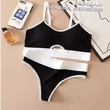 Seamless Sports Bra and Panties Set – Comfortable Cotton Lingerie with Hollow-Out Design