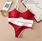Seamless Sports Bra and Panties Set – Comfortable Cotton Lingerie with Hollow-Out Design