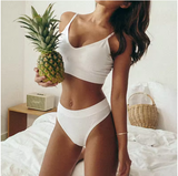 CINOON Seamless Bralette and Thong Set – Soft Cotton Lingerie for Women