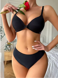 Wire-Free Front Closure Bra & Brief Set – Elegant Matching Lingerie for Women