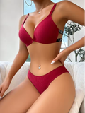Wire-Free Front Closure Bra & Brief Set – Elegant Matching Lingerie for Women