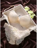 European Style Bra & Panty Set – Push-Up Cotton Lingerie with Lace