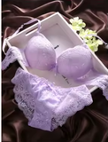 European Style Bra & Panty Set – Push-Up Cotton Lingerie with Lace