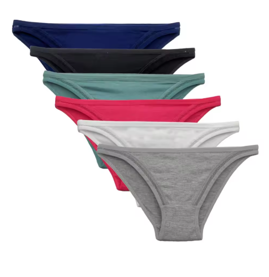 Women's Sexy Lace Panties – 6-Piece Low-Rise Cotton Lingerie Set
