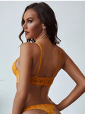 Women's 2-Piece Floral Lingerie Set – Colorful Push-Up Bra & Panty