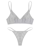Women's Minimalist Lingerie Set – Lightweight Bra & Low-Rise Thong