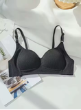 Girls' Solid Wireless Seamless Push-Up Bra – Comfortable V-Shaped Support