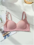 Girls' Solid Wireless Seamless Push-Up Bra – Comfortable V-Shaped Support