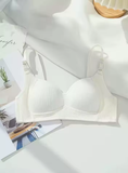 Girls' Solid Wireless Seamless Push-Up Bra – Comfortable V-Shaped Support