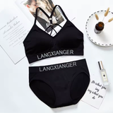Women’s Seamless Sports Bra & Underwear Set – Comfortable No Steel Ring Design
