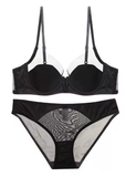 French Mesh Sexy Push-Up Bra – Smooth Thin Cup with Soft Underwire