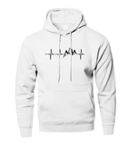 Mountain Heartbeat Hoodie – Teens Autumn Long Sleeve Sweatshirt, Black & Gray Sportswear