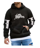 Los Angeles Art Letter Design Hoodie – Oversized Streetwear Sweatshirt for Men & Women