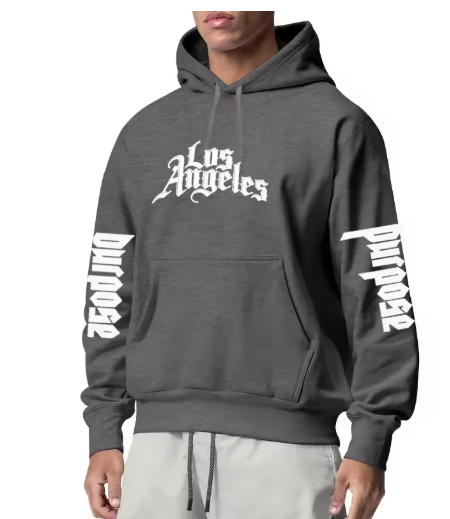 Los Angeles Art Letter Design Hoodie – Oversized Streetwear Sweatshirt for Men & Women